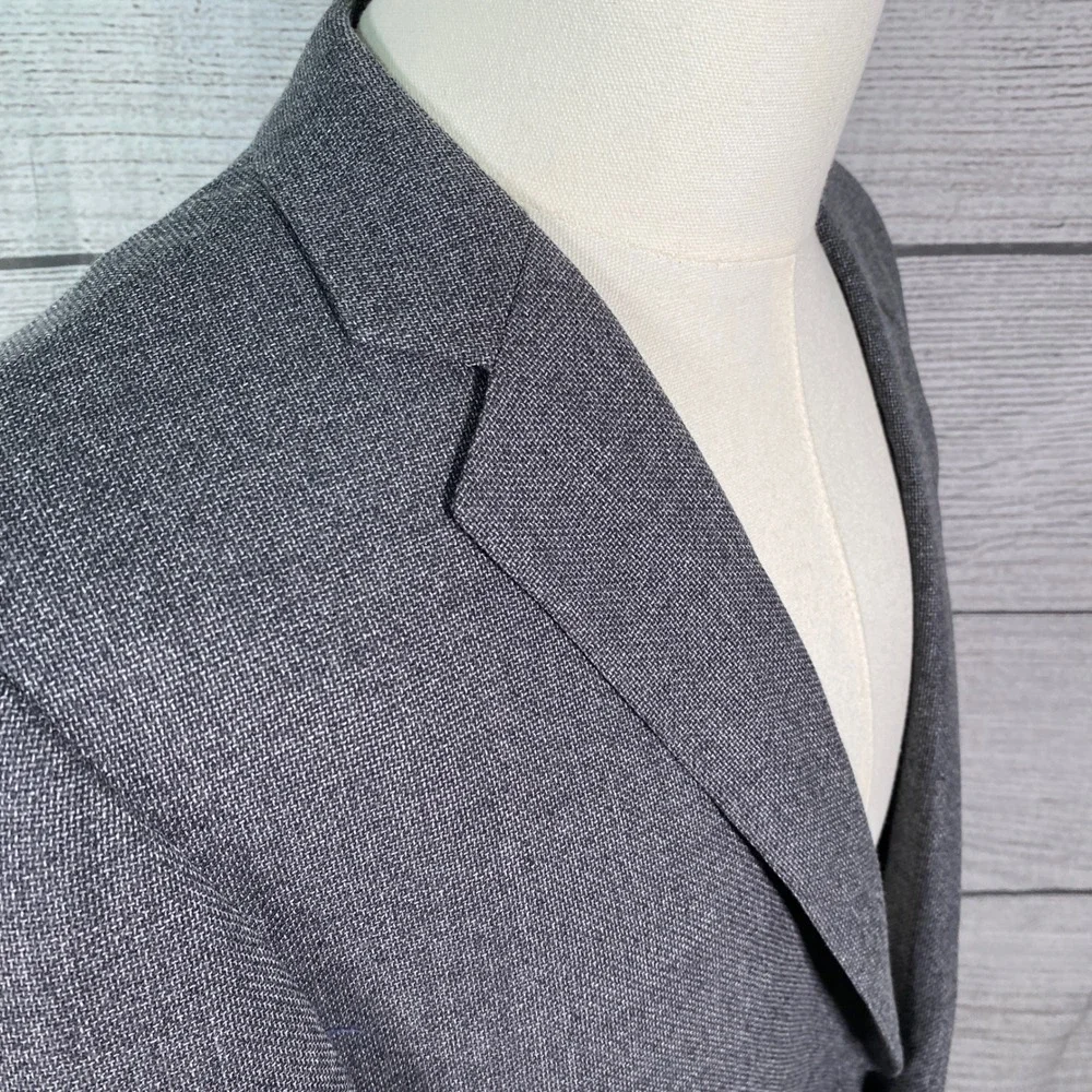 Brooks Brothers Suit Jacket Mens 44 Long‎ Gray Wool Regent Reda Sport Coat